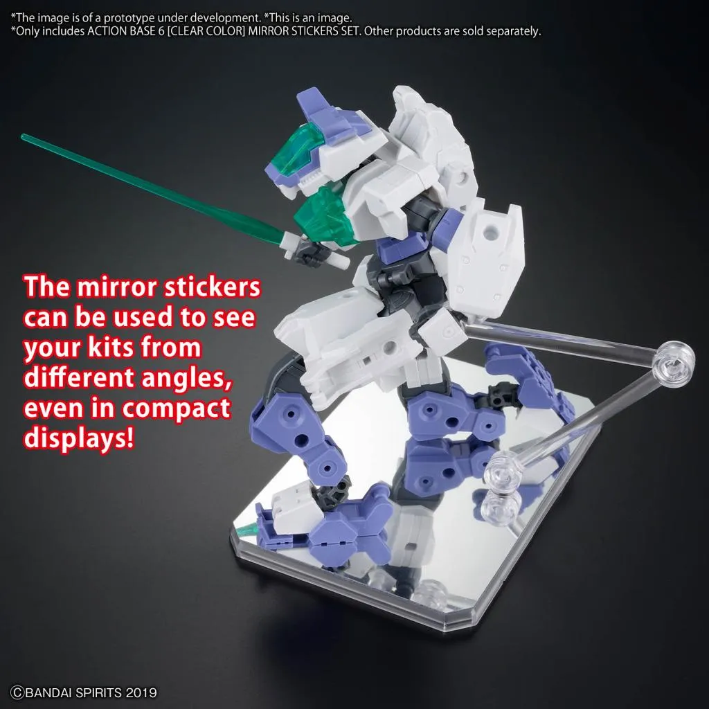 GUNDAM - Action Base 6 (Clear Color) Mirror Stickers Set - Model Kit